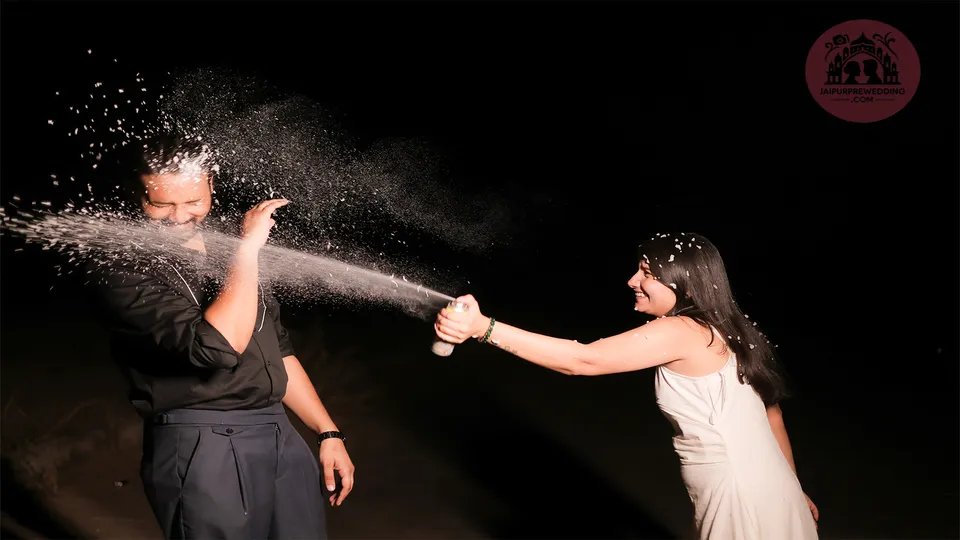 wedding photo at romantic pre-wedding shoot in Jaipur 